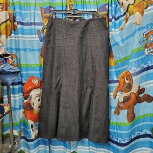 Cato long black denim skirt size 12